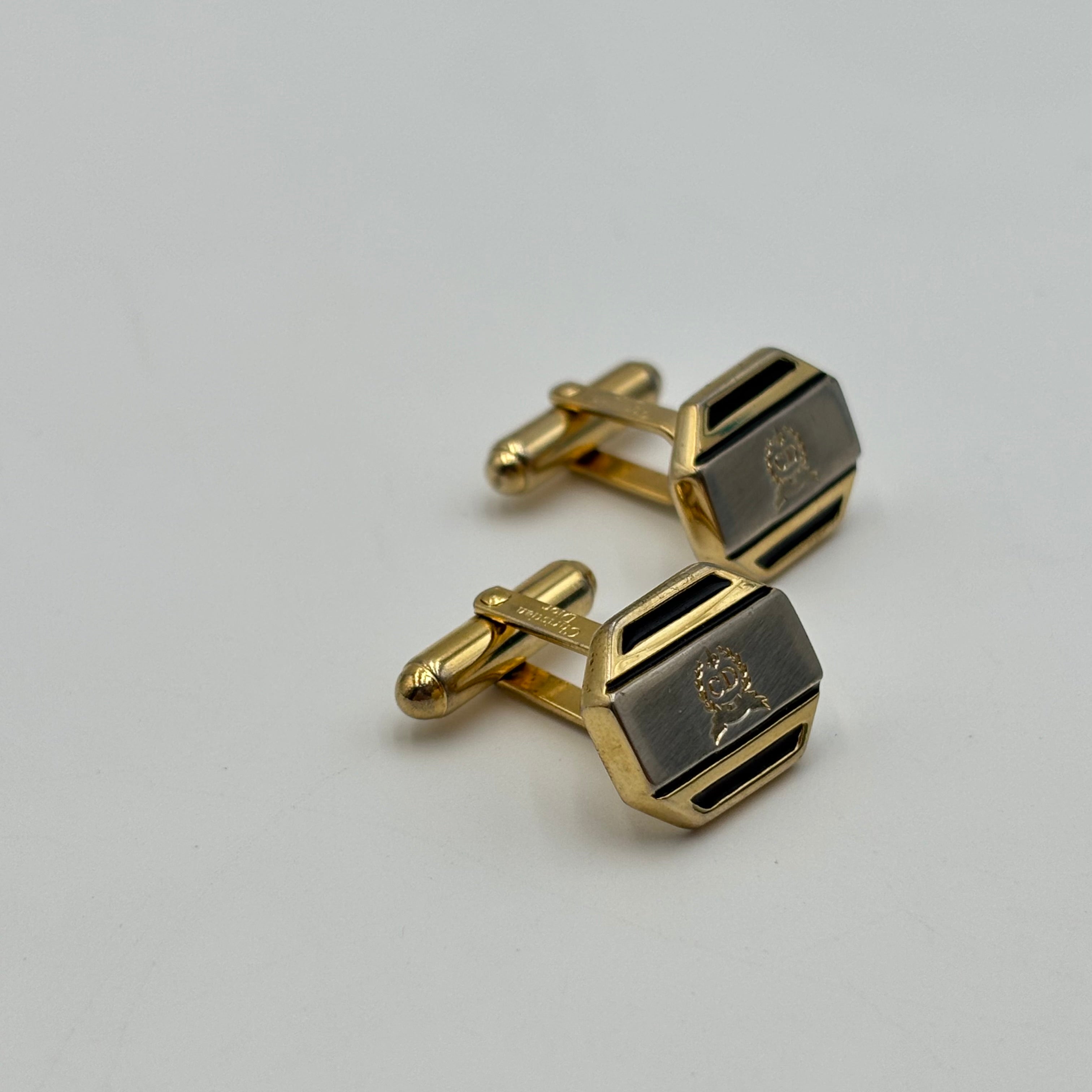 Christian Dior Monsieur CD Crest Cufflinks
