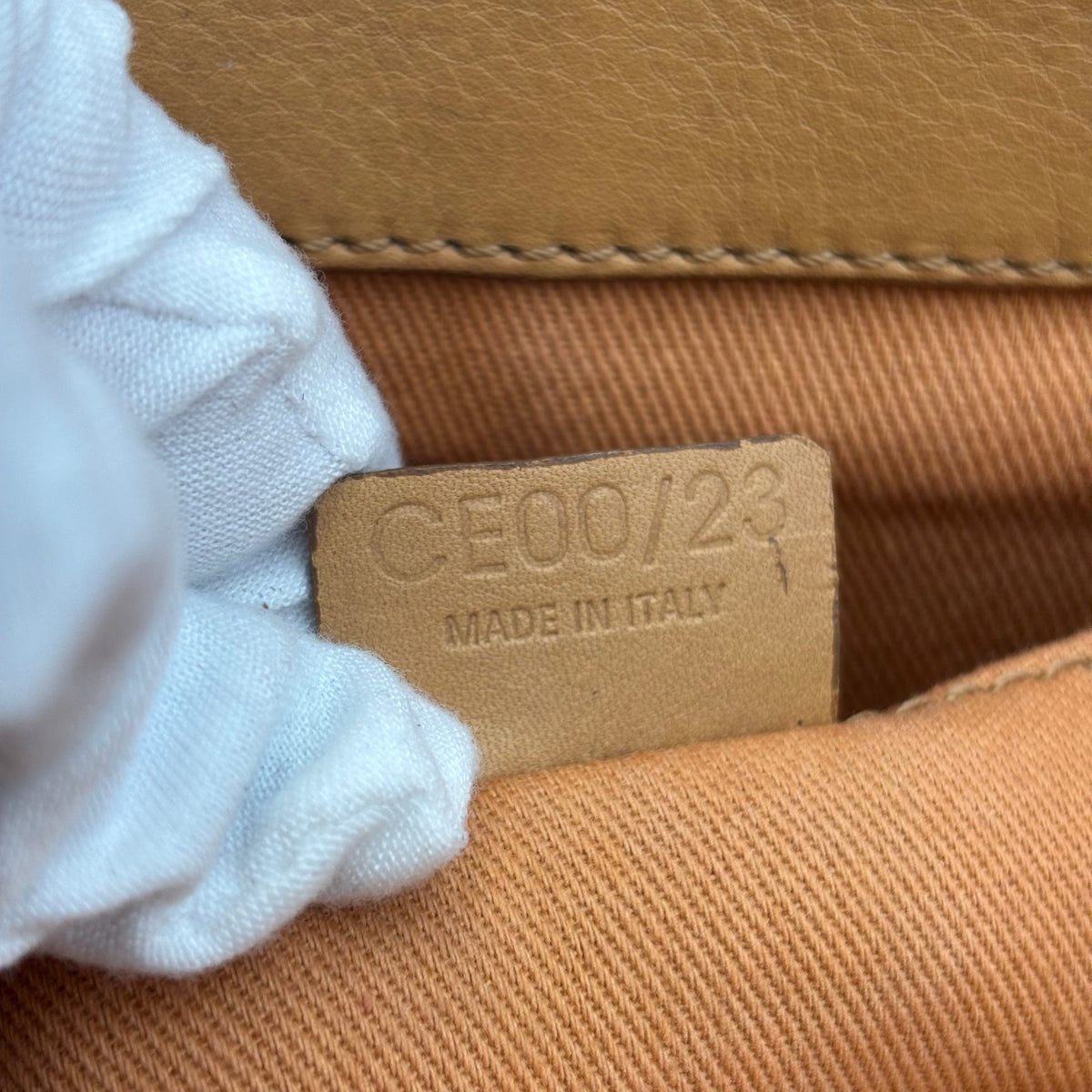 Celine Boogie Leather Handbag in Camel
