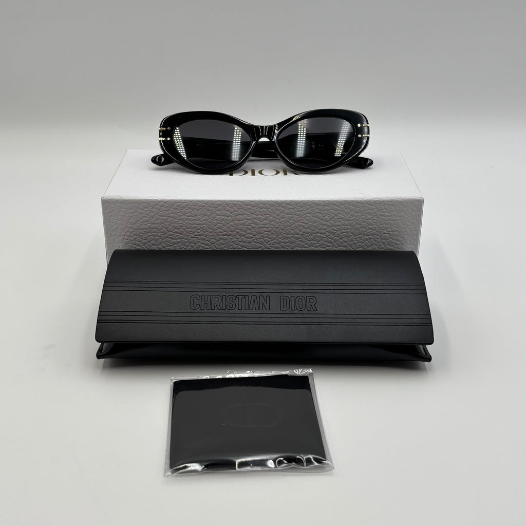 DiorSignature B8U Black Oval Sunglasses