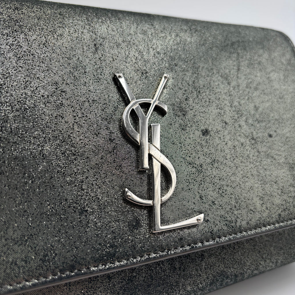 Saint Laurent YSL Kate Medium Metallic Leather Chain Shoulder Bag