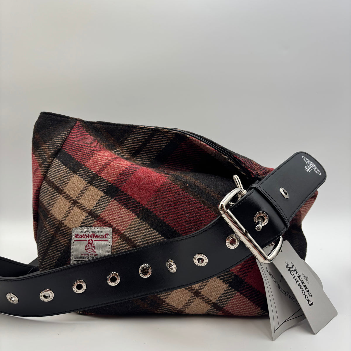 Vivienne Westwood Maxime Small Harris Tweed Tartan Crossbody Bag