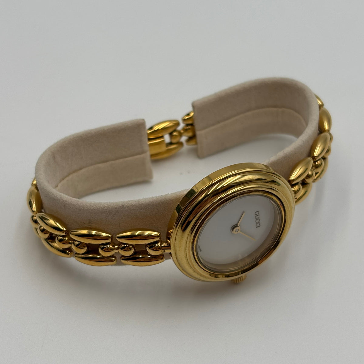 Gucci 11/12.2 Interchangeable Bezel Gold-Plated Watch Set, c. 1990s