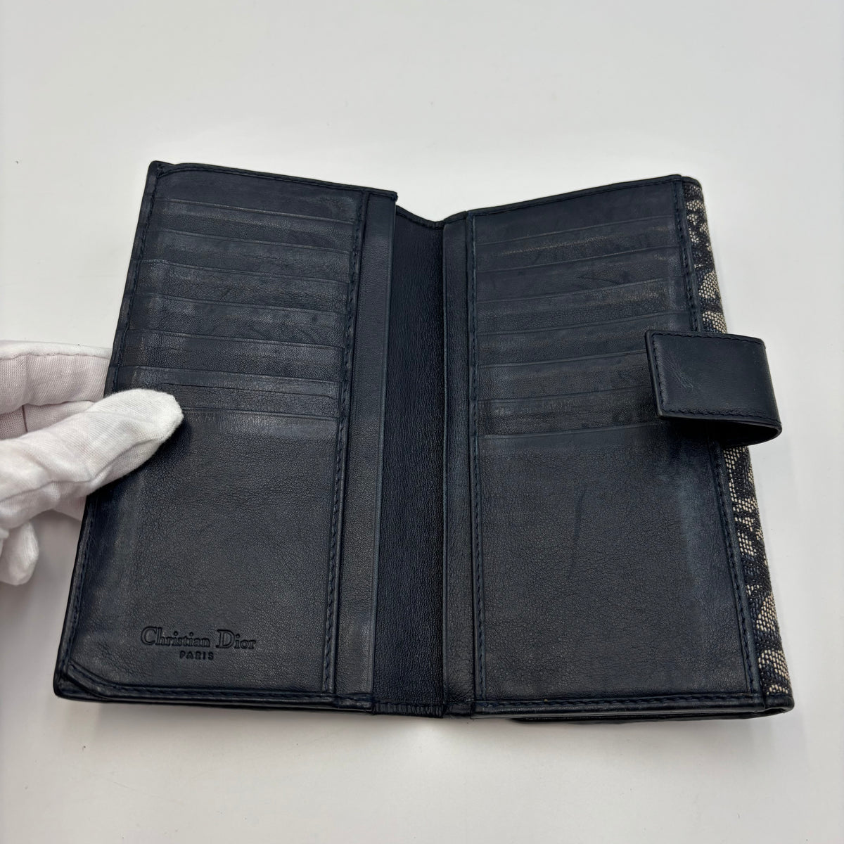 Dior Vintage Trotter Oblique Monogram Long Wallet 2006