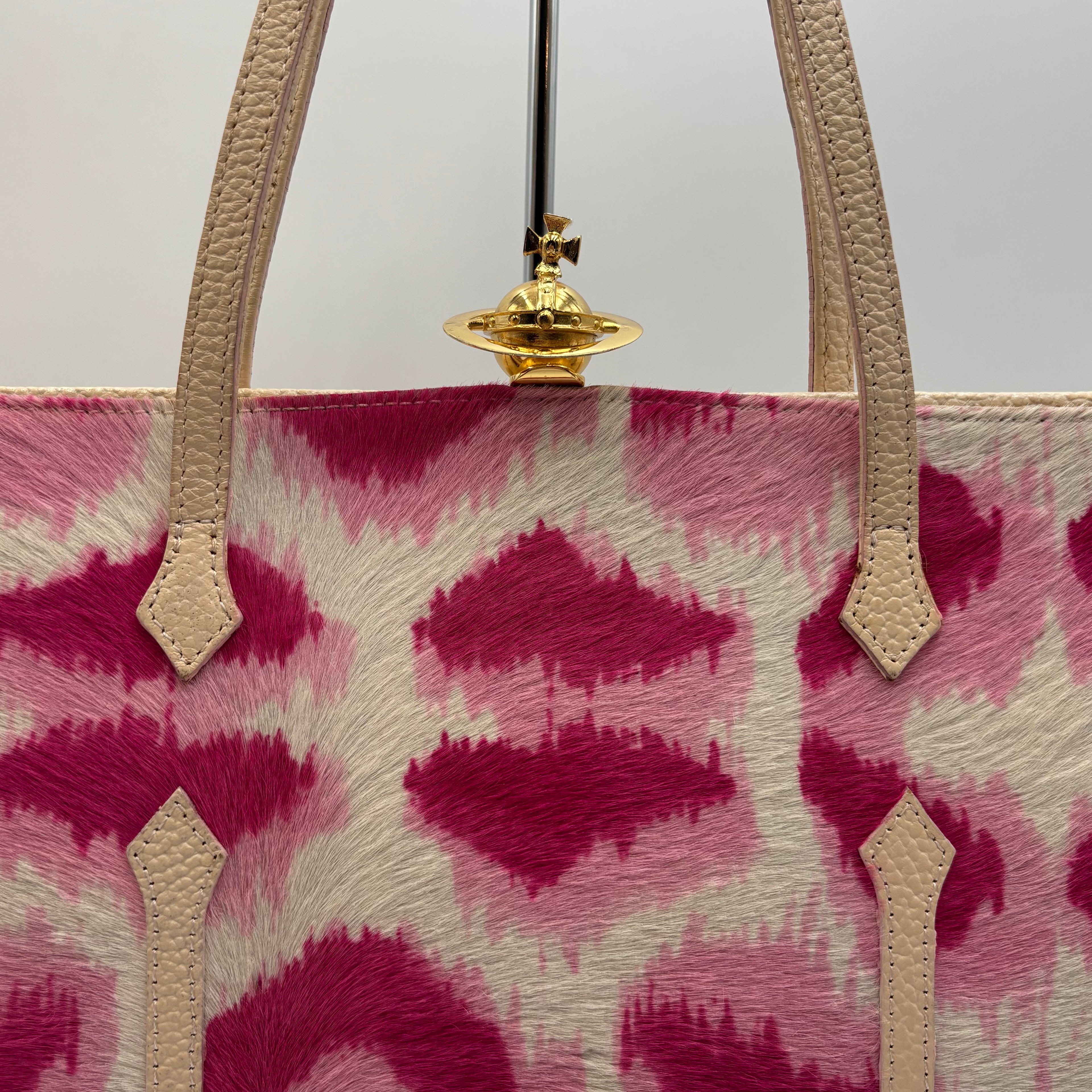 Vivienne Westwood Vintage Hot Pink Calf Hair Mini Shoulder Bag