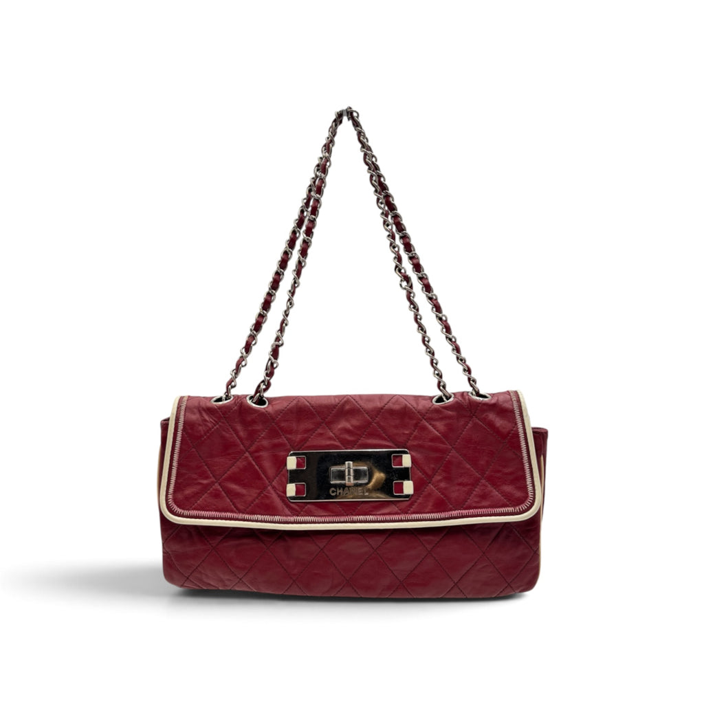 Chanel East West Mademoiselle Flap Bag – Red Lambskin