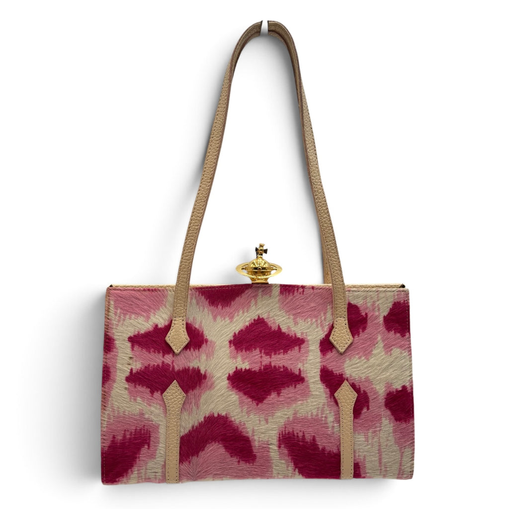 Vivienne Westwood Vintage Hot Pink Calf Hair Mini Shoulder Bag