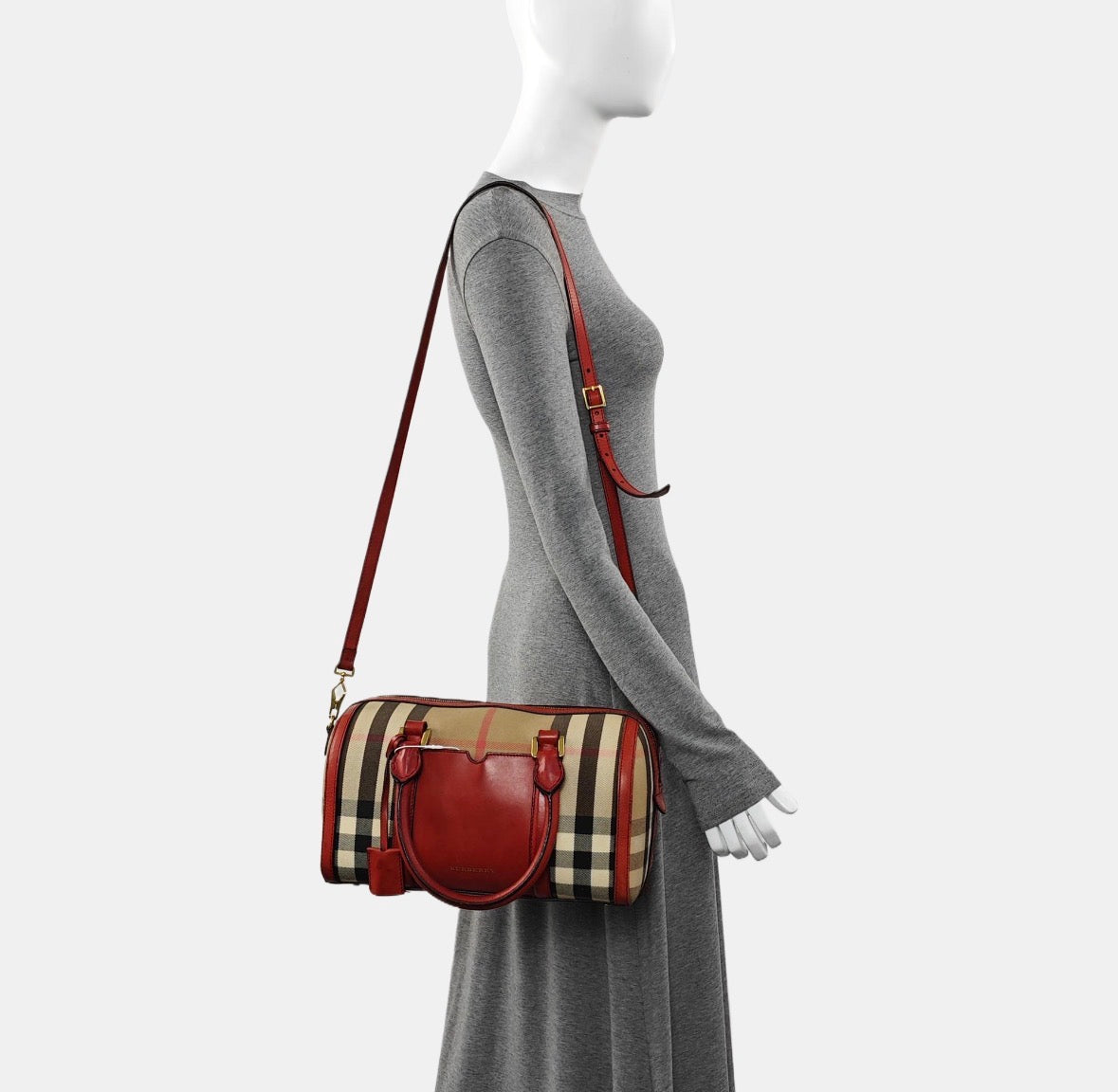 Burberry Horseferry Check Small Orchard Bowling Bag