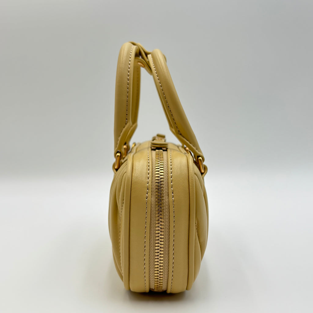 Miu Miu Arcadie Matelassé Nappa Leather Bag – Sand Beige