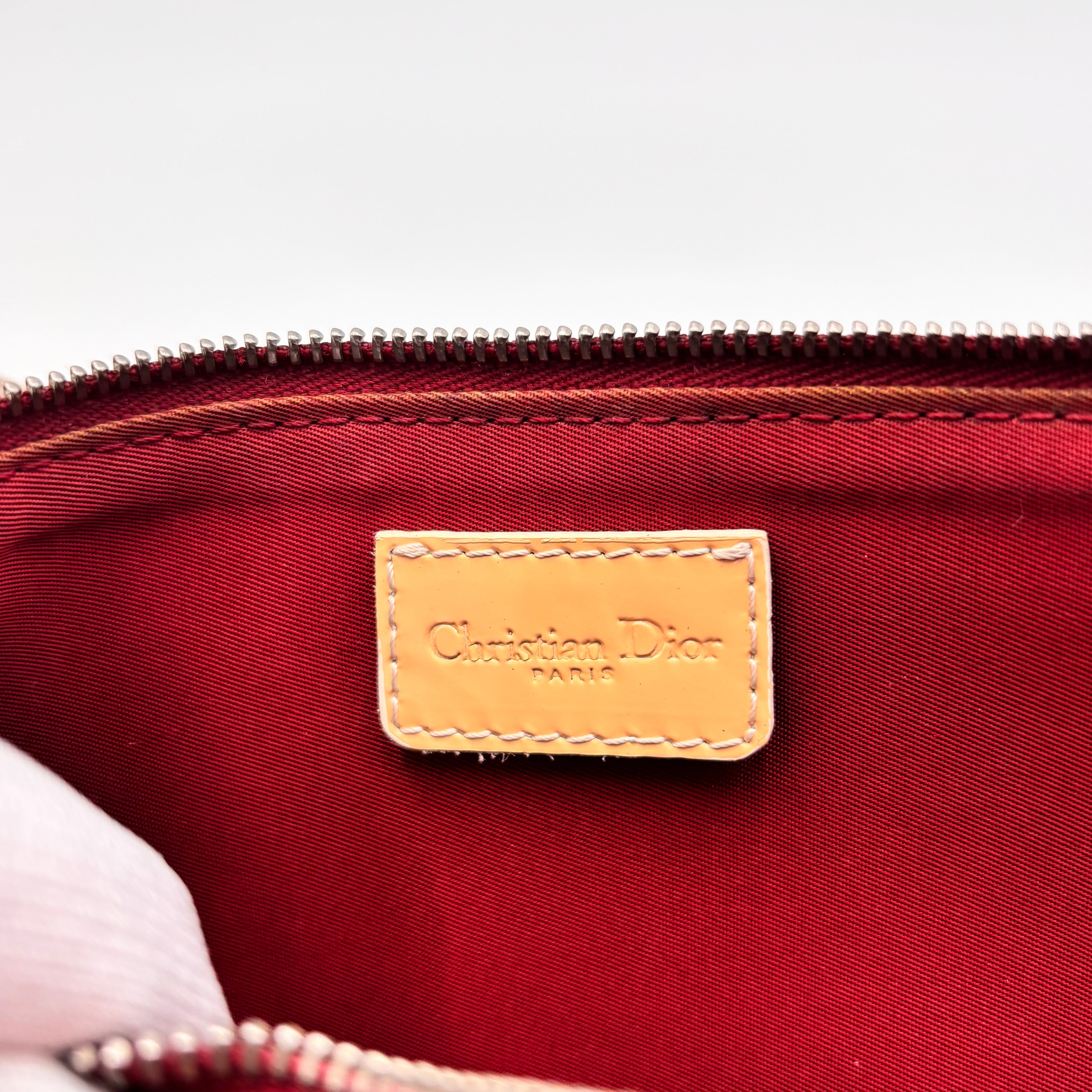 Christian Dior Red Oblique Saddle Pochette Bag 2001