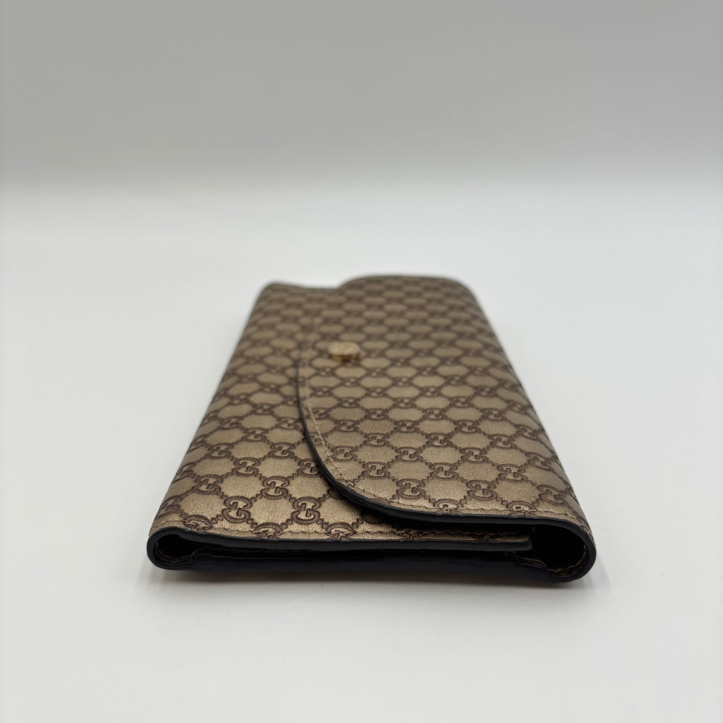 Gucci Microguccissima Continental Wallet Metallic Gold 2010