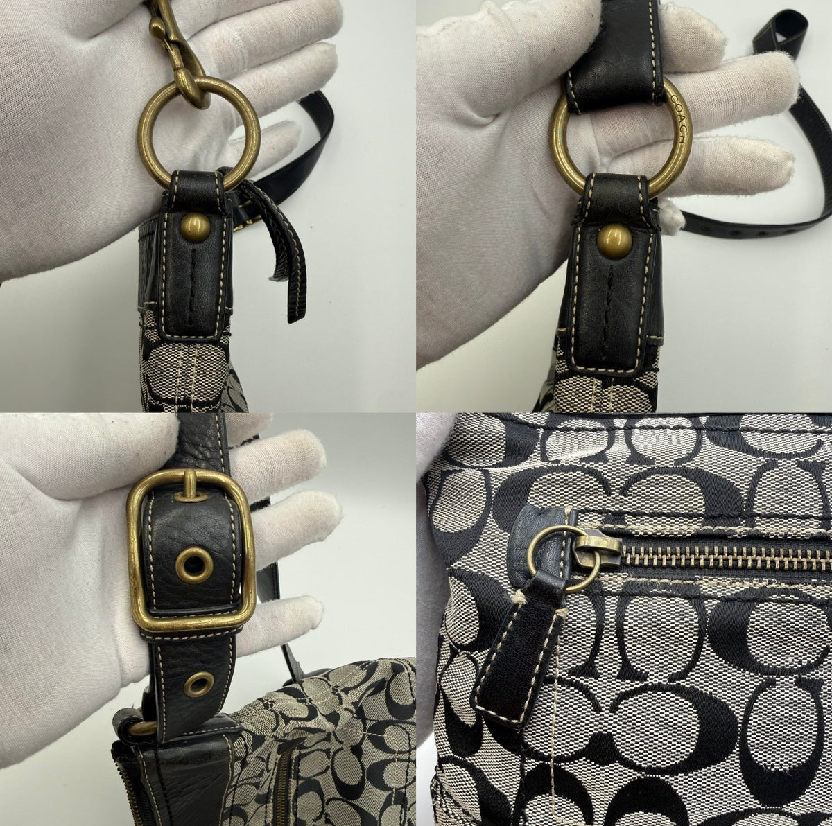 Coach Signature Jacquard Duffle Crossbody Bag, circa 2007
