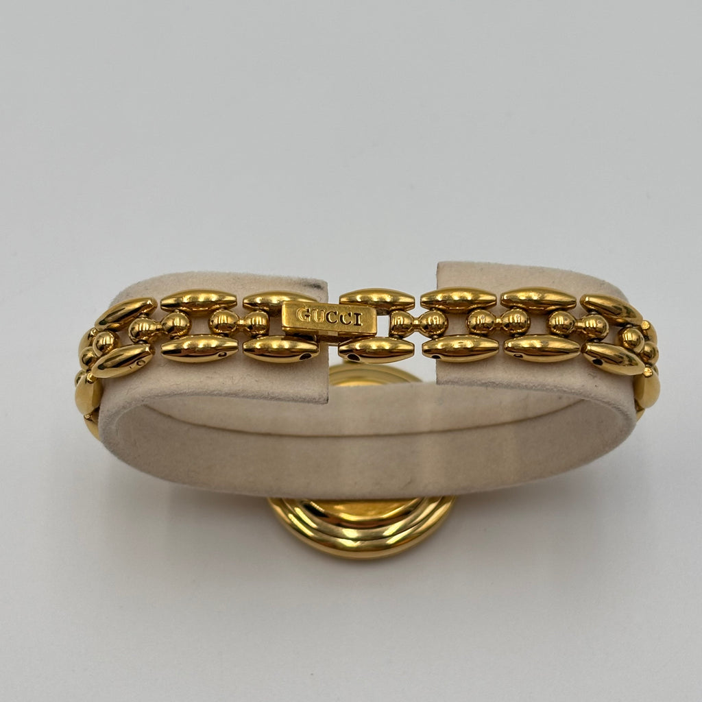 Gucci 11/12.2 Interchangeable Bezel Gold-Plated Watch Set, c. 1990s