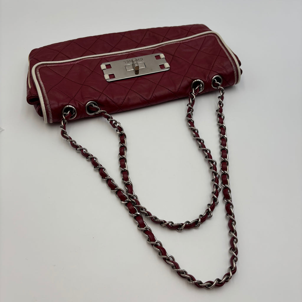 Chanel East West Mademoiselle Flap Bag – Red Lambskin
