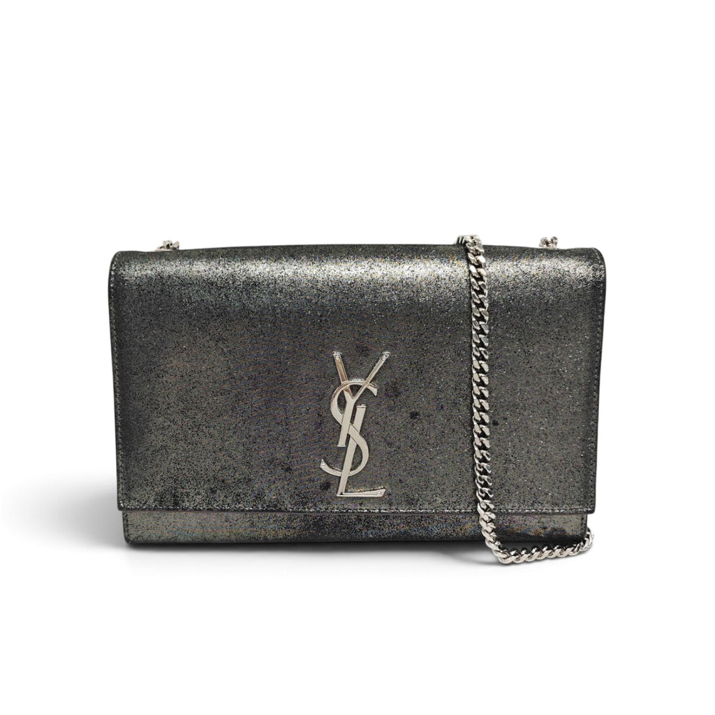 Saint Laurent YSL Kate Medium Metallic Leather Chain Shoulder Bag