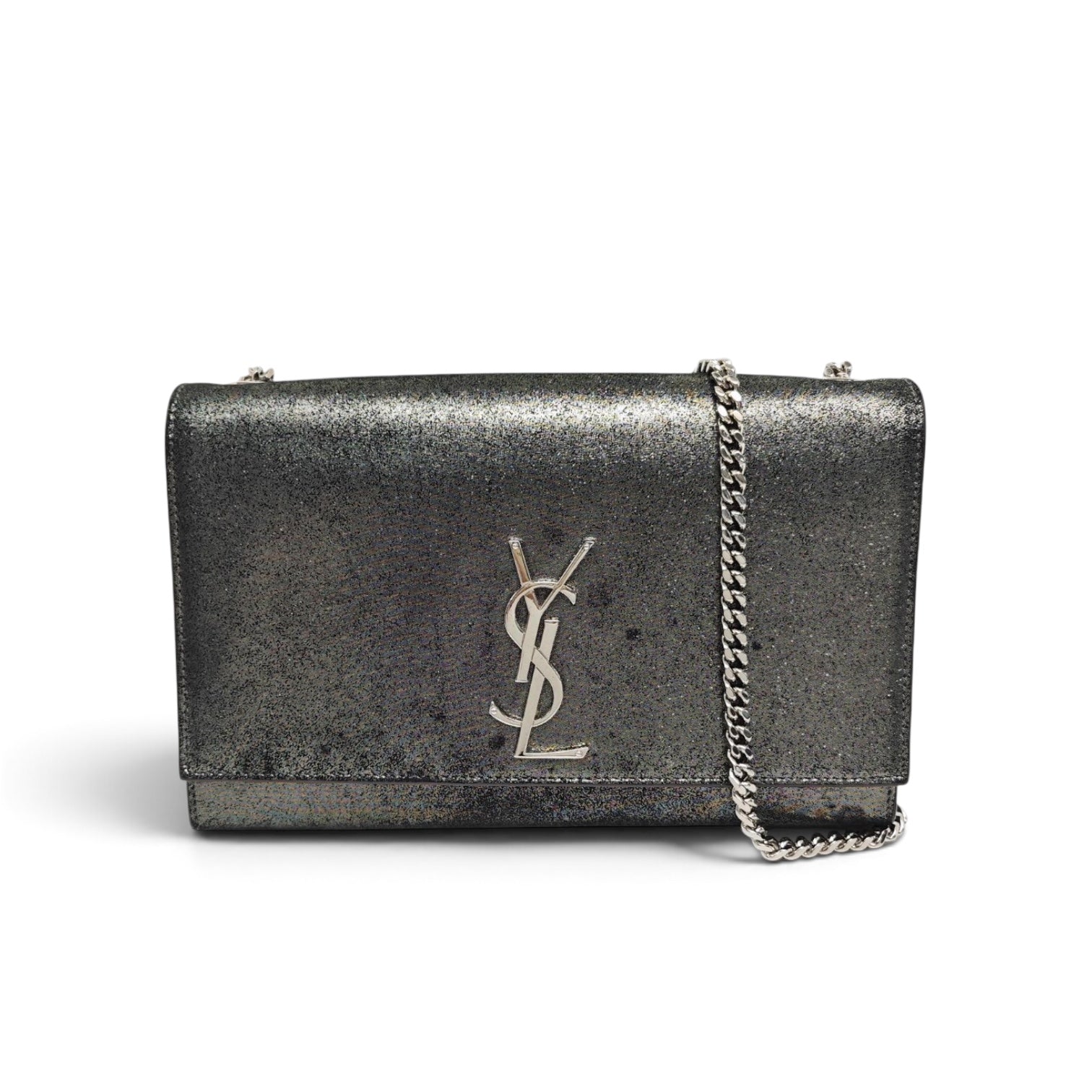 Saint Laurent YSL Kate Medium Metallic Leather Chain Shoulder Bag