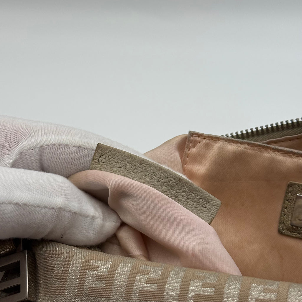 Fendi Vintage Zucca FF Monogram Baguette-Style Shoulder Bag, 2000s