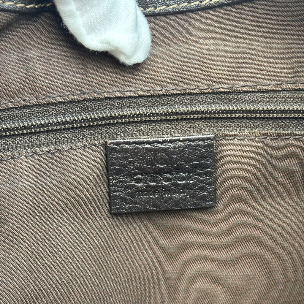 Gucci Vintage GG Canvas Web Stripe Hobo Shoulder Bag in Beige