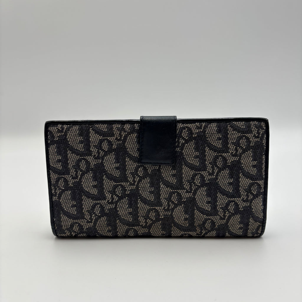 Dior Vintage Trotter Oblique Monogram Long Wallet 2006
