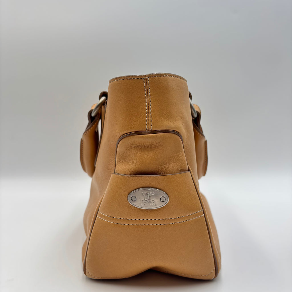 Celine Boogie Leather Handbag in Camel