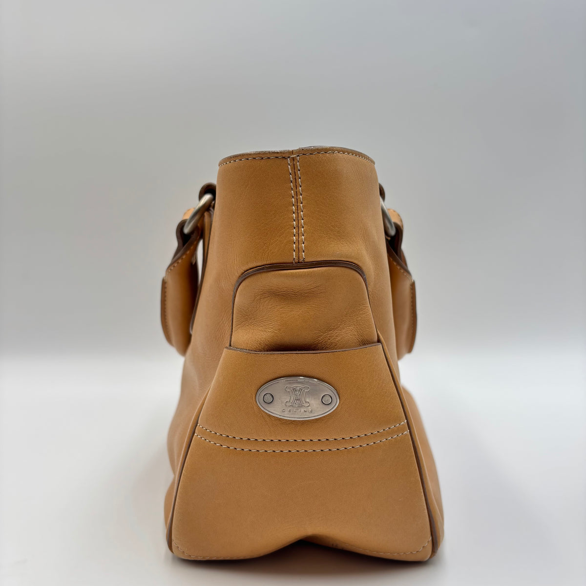Celine Boogie Leather Handbag in Camel