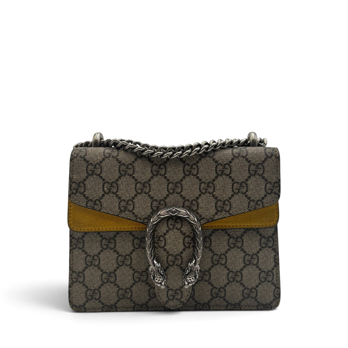 Gucci GG Supreme Mini Dionysus Shoulder Bag in Yellow