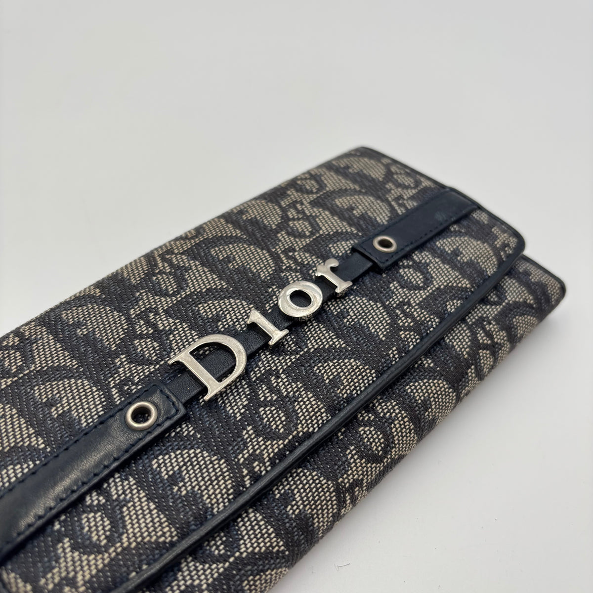 Dior Vintage Trotter Oblique Monogram Long Wallet 2006