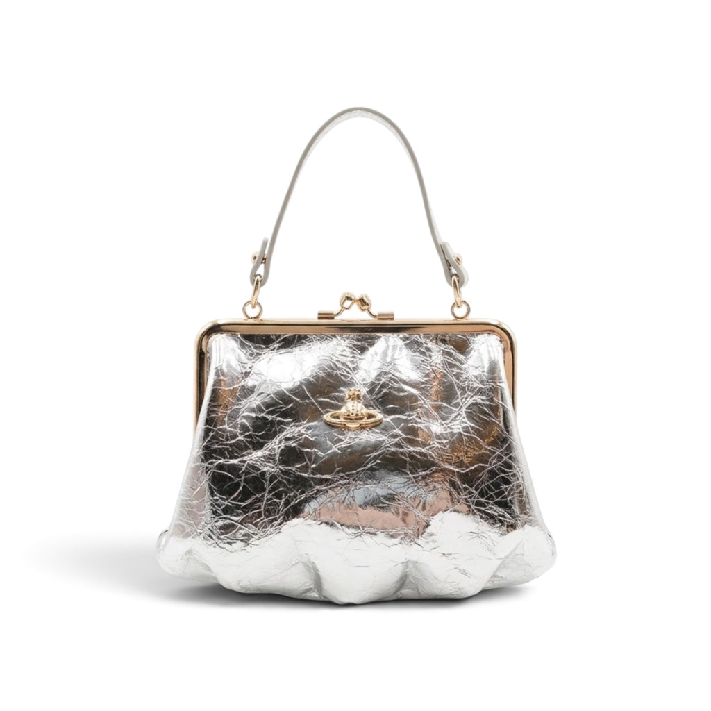 Vivienne Westwood Metallic Silver Granny Frame Bag