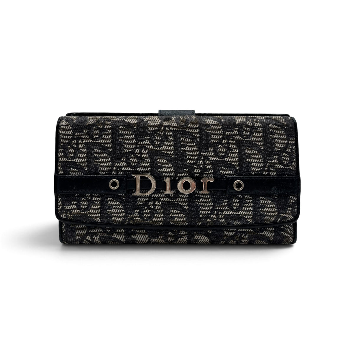 Dior Vintage Trotter Oblique Monogram Long Wallet 2006