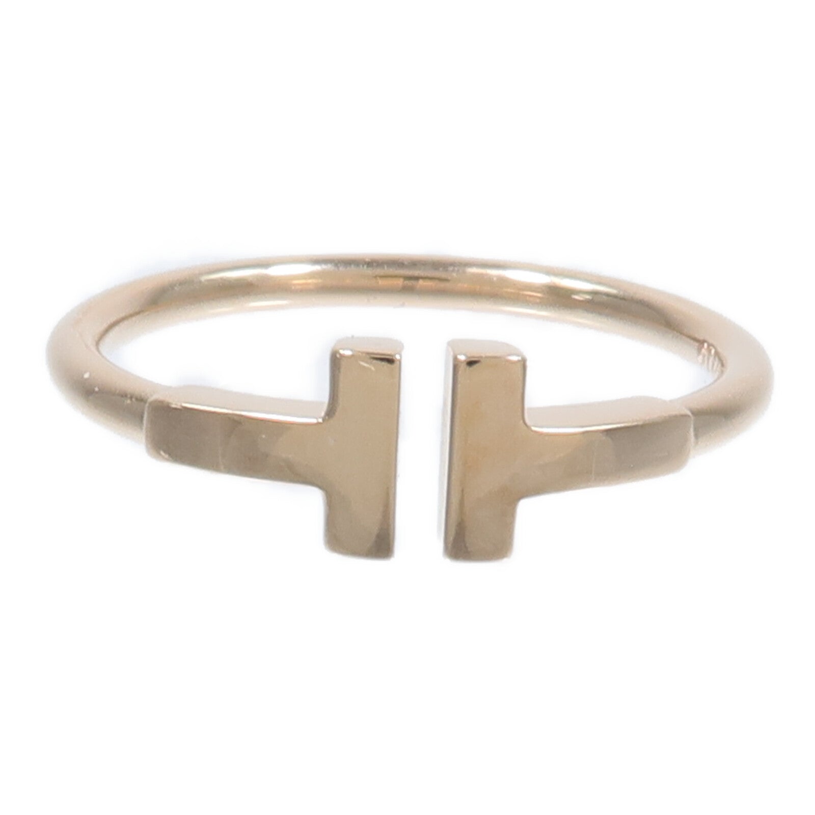 TIFFANY＆CO Tiffany＆co T Wire Ring 18k Rose Gold Us#8 image 2