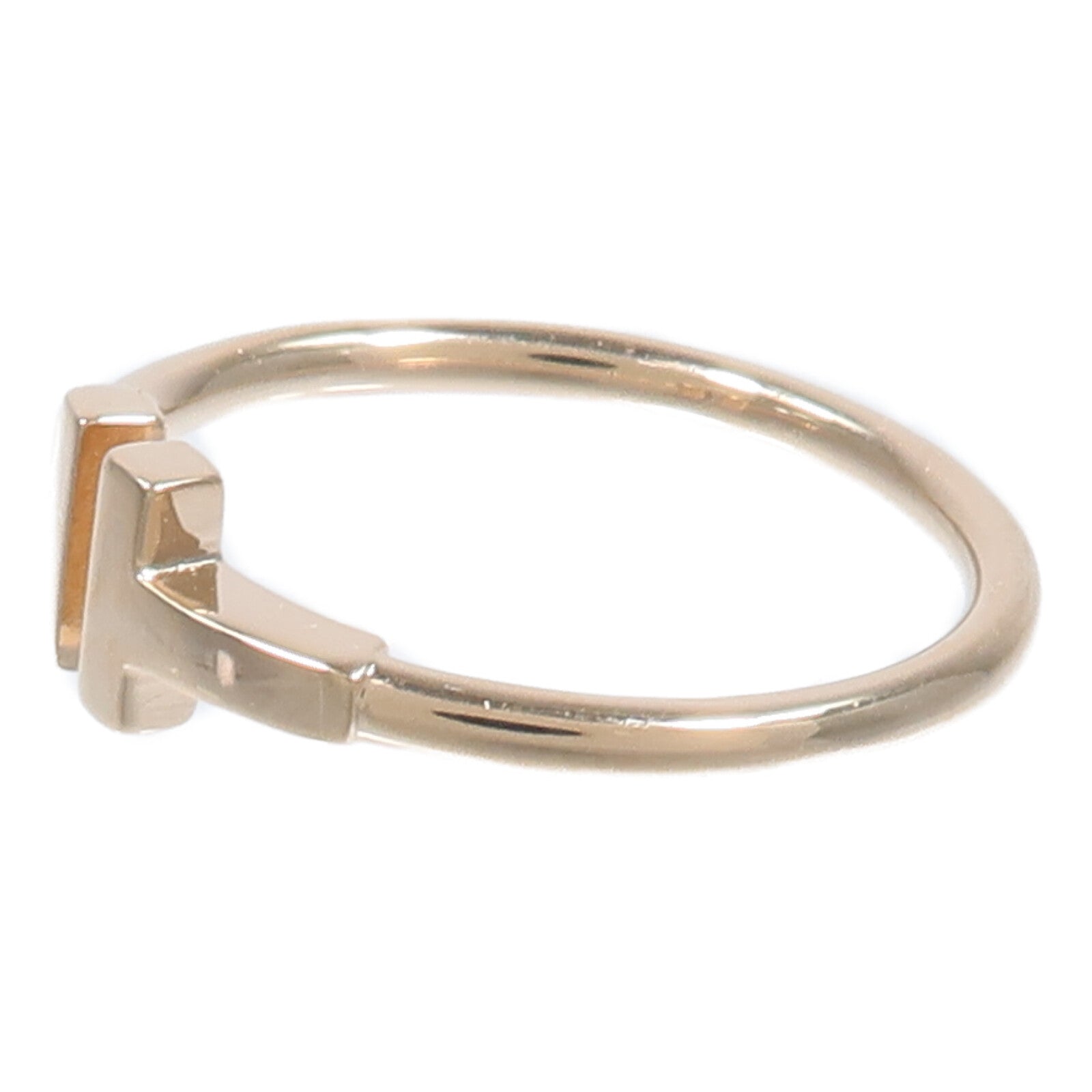 TIFFANY＆CO Tiffany＆co T Wire Ring 18k Rose Gold Us#8 image 3