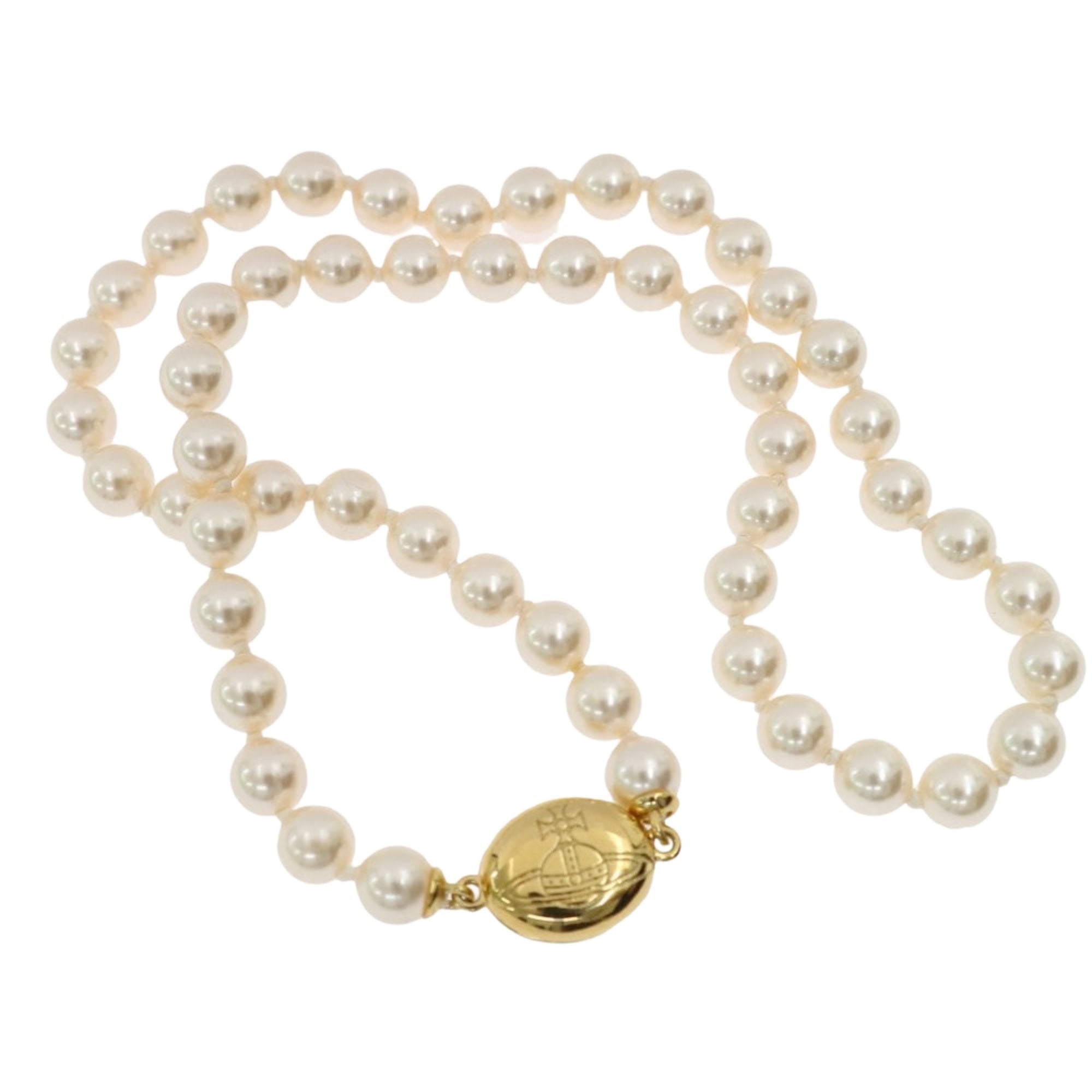 VIVIENNE WESTWOOD LOELIA PINK ORB PEARL NECKLACE