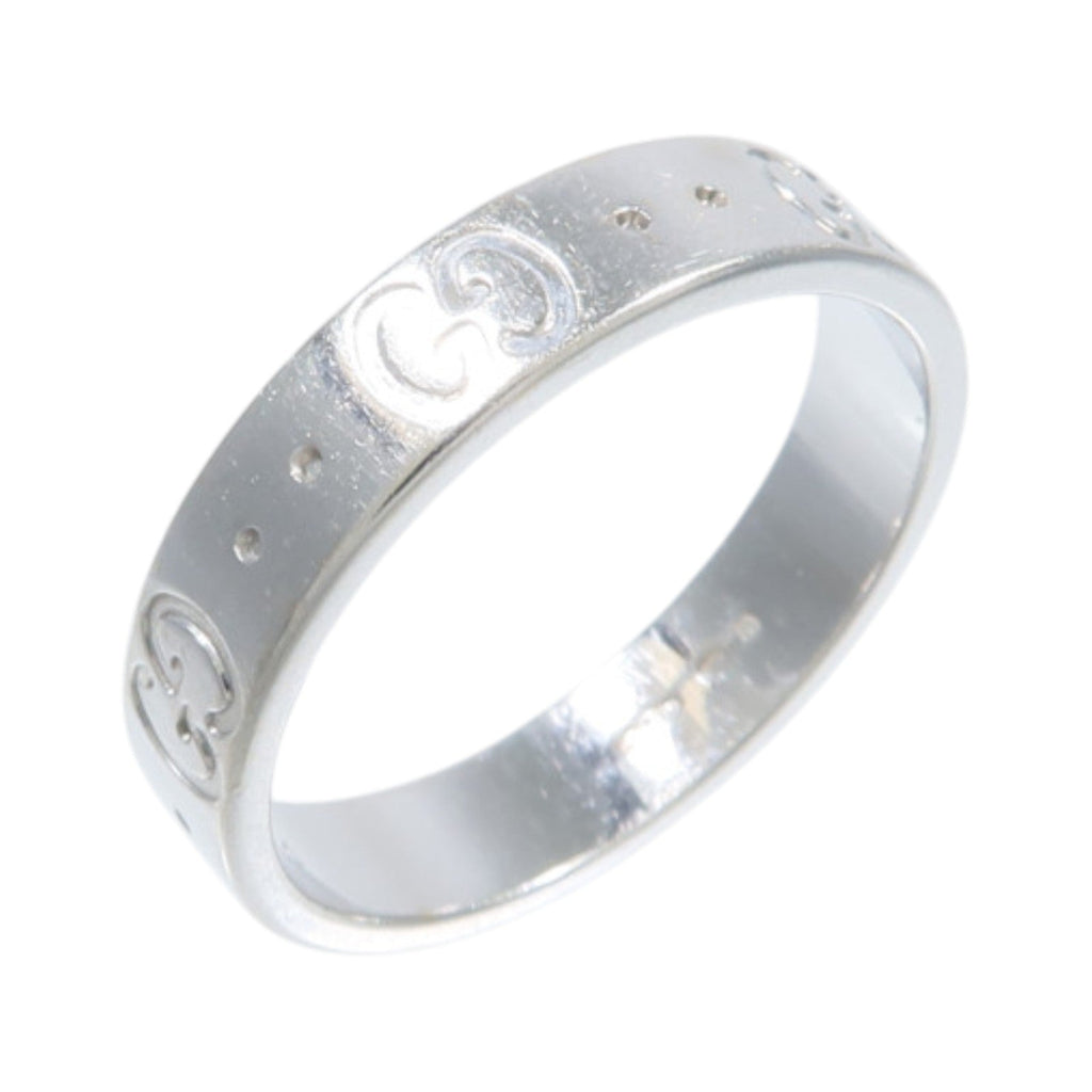 GUCCI Gucci Gg Icon Ring 18k White Gold Gucci#11/Us#5.75 image 1