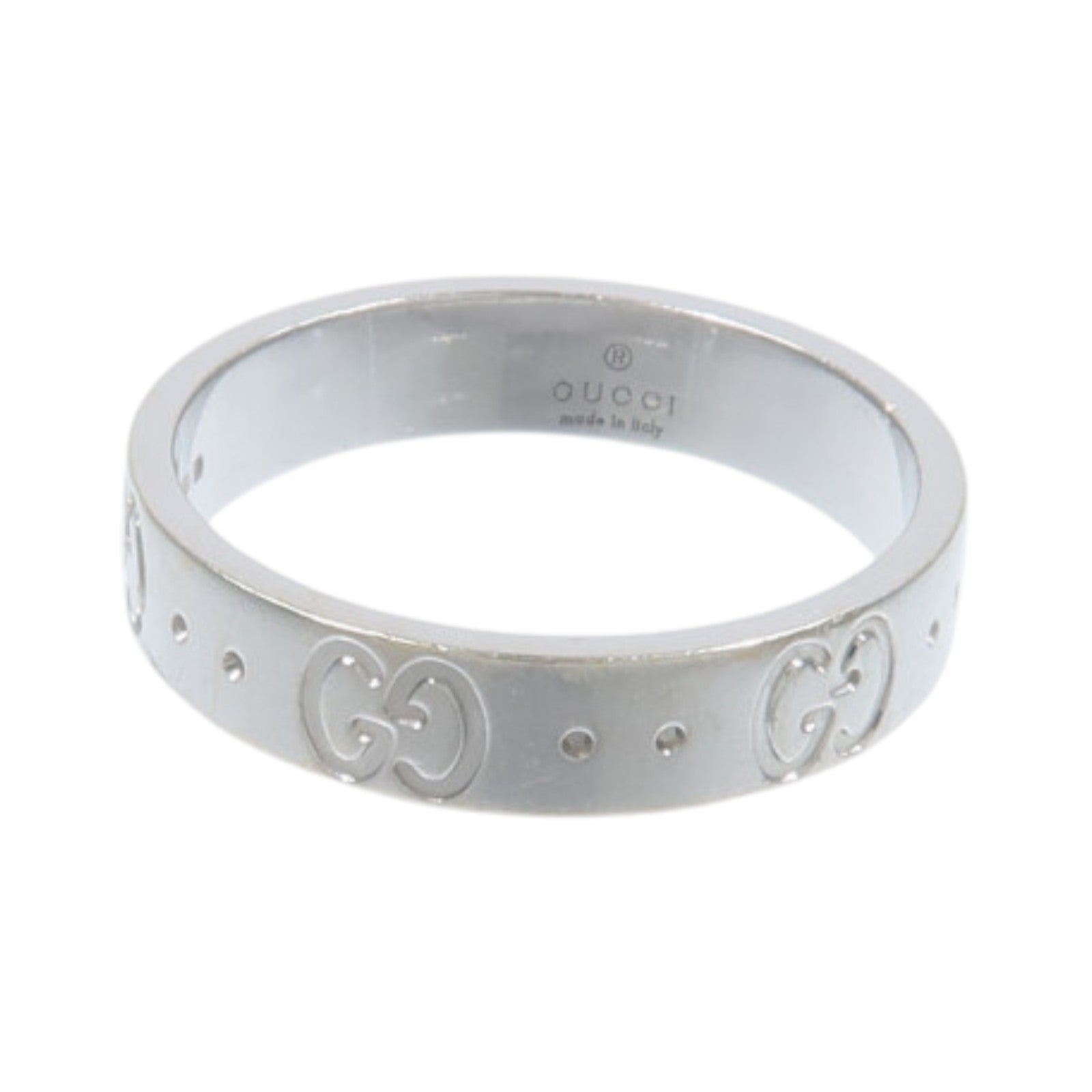 GUCCI Gucci Gg Icon Ring 18k White Gold Gucci#11/Us#5.75 image 4