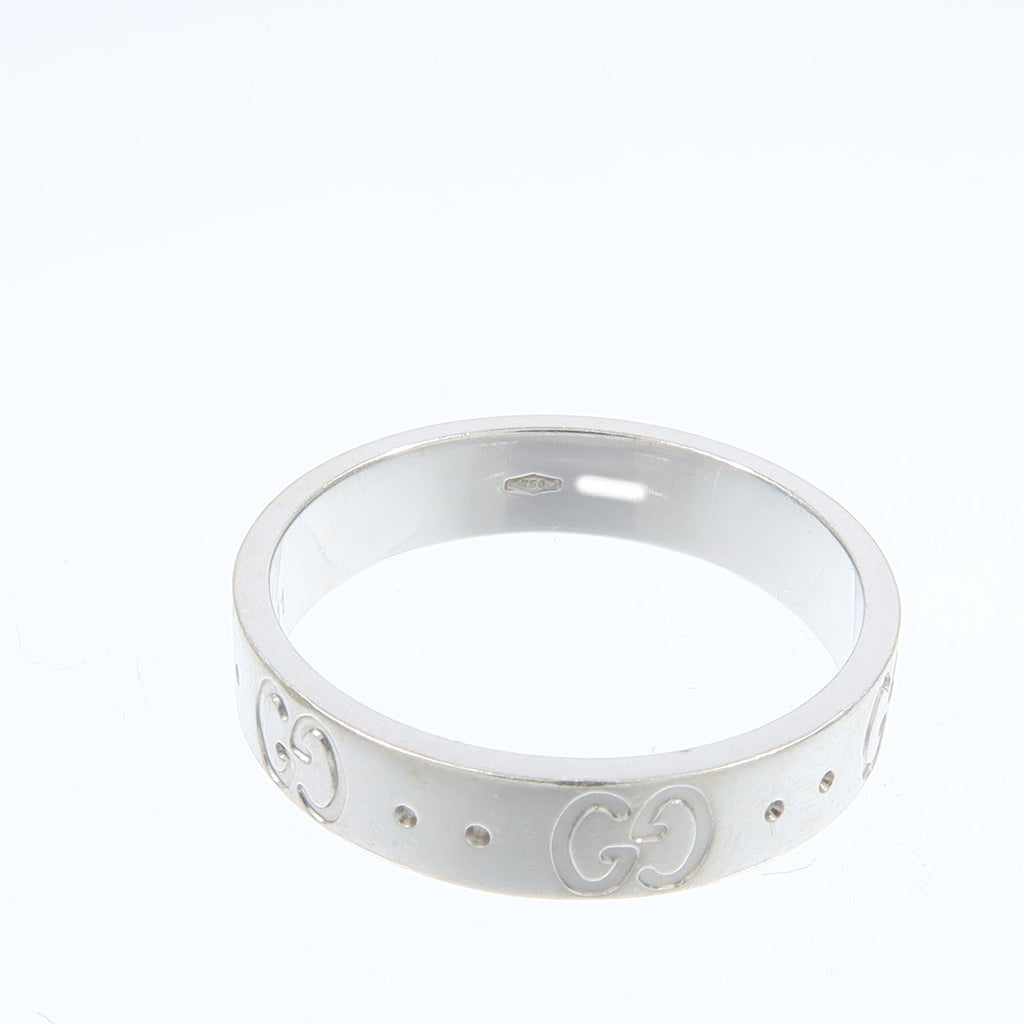GUCCI Gucci Gg Icon Ring 18k White Gold Gucci#11/Us#5.75 image 6