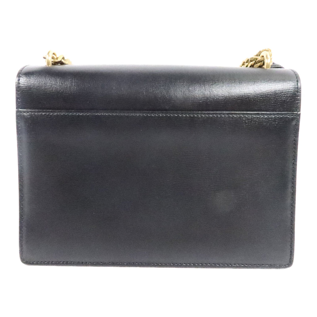 SAINT LAURENT Saint Laurent Ysl Ghw Sunset Medium Chain Shoulder Bag 442906 Calfskin Black image 2