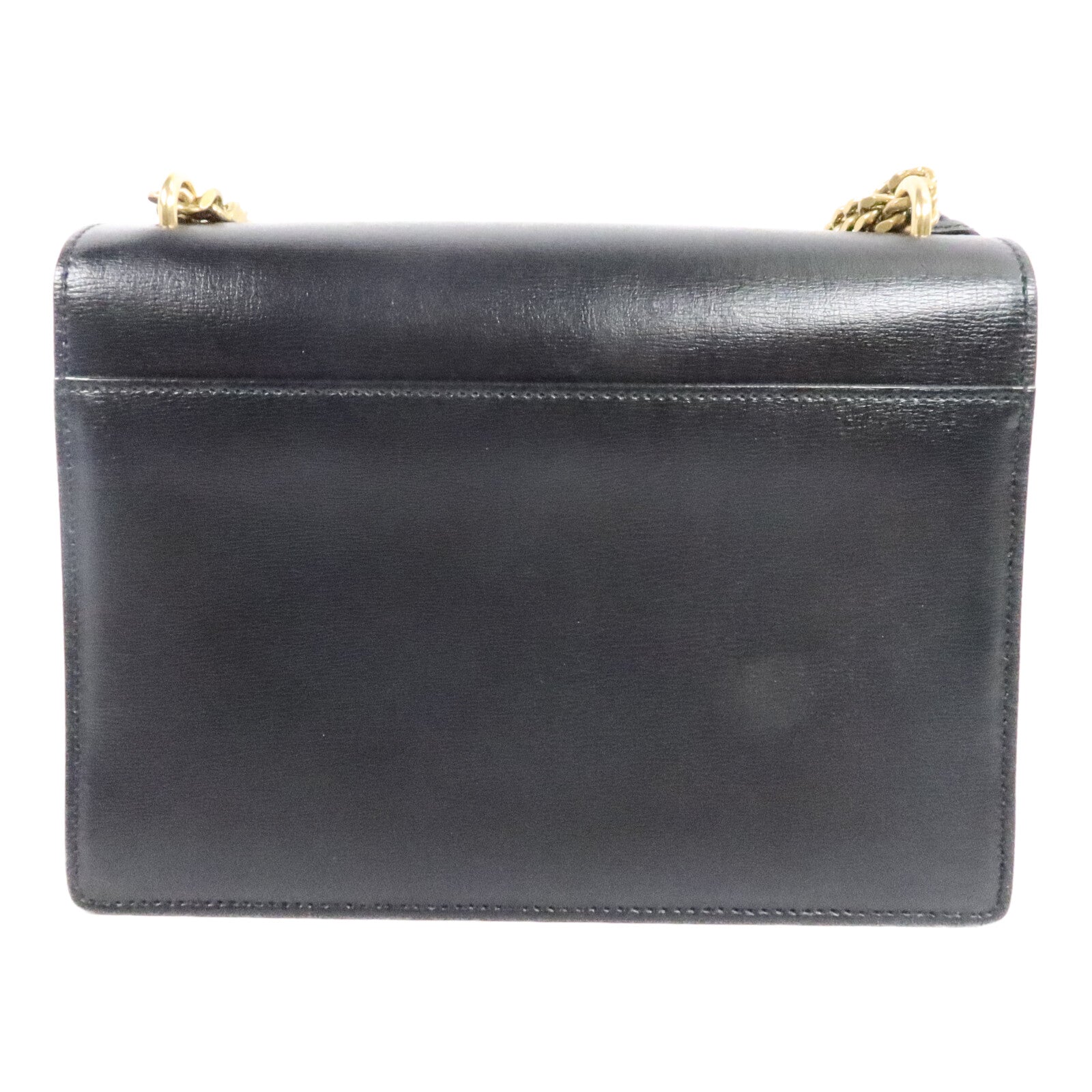 SAINT LAURENT Saint Laurent Ysl Ghw Sunset Medium Chain Shoulder Bag 442906 Calfskin Black image 2
