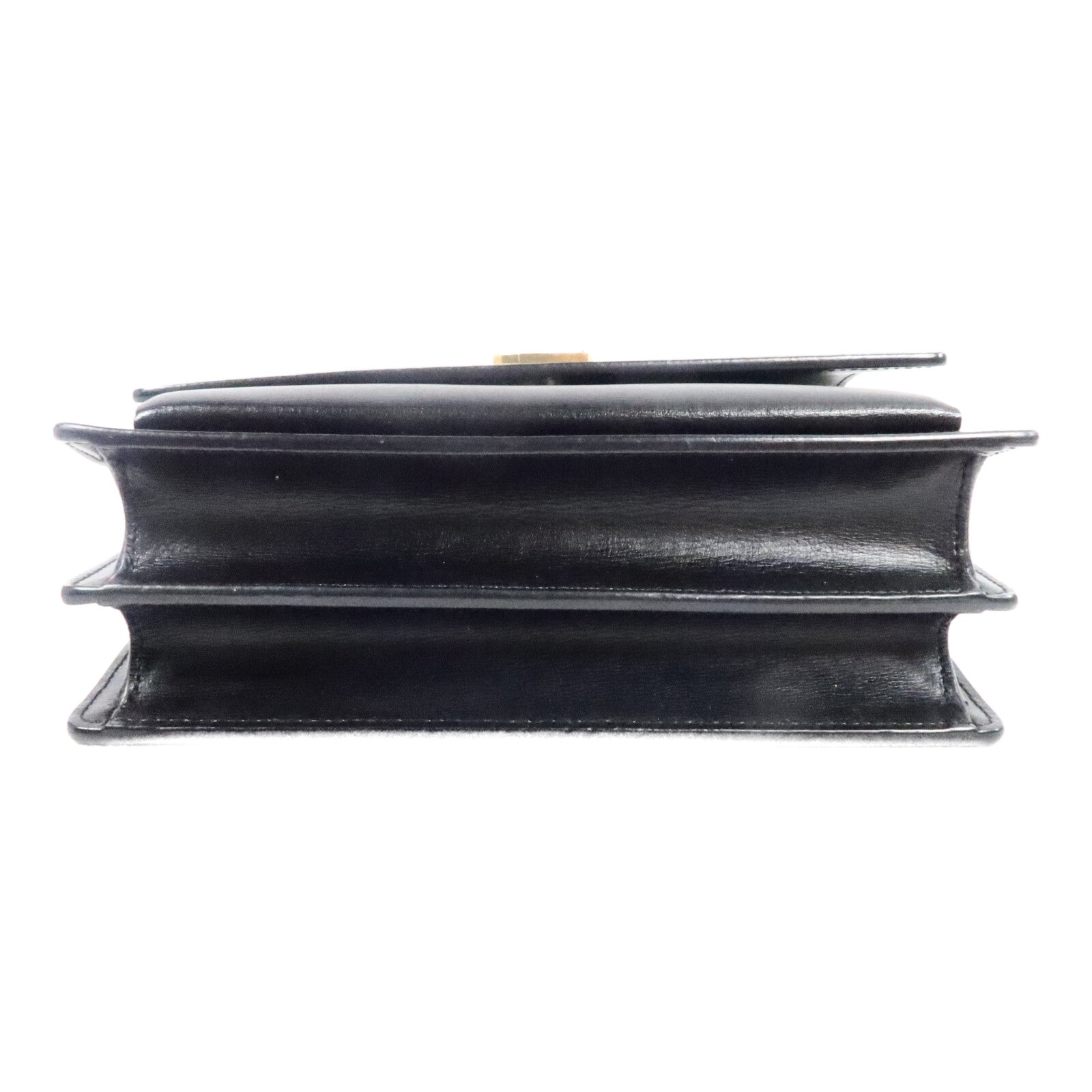 SAINT LAURENT Saint Laurent Ysl Ghw Sunset Medium Chain Shoulder Bag 442906 Calfskin Black image 4