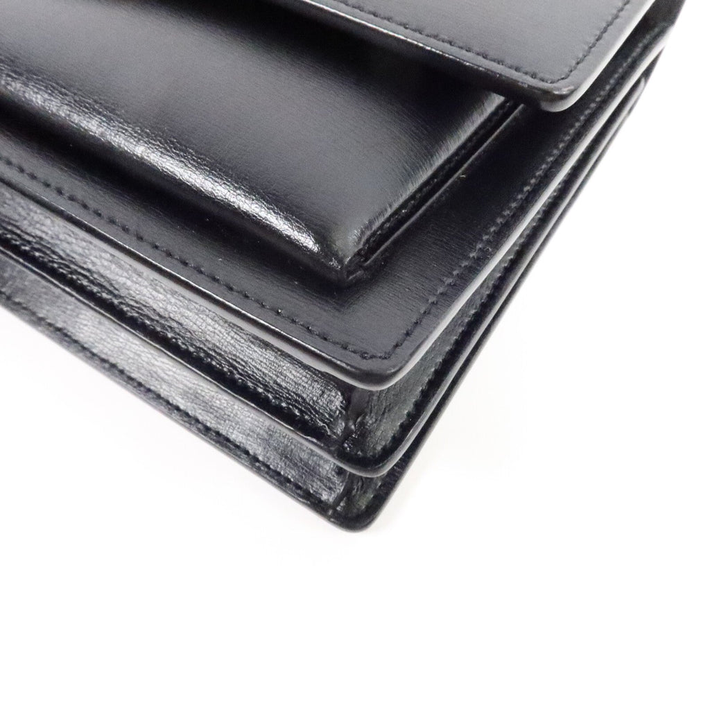 SAINT LAURENT Saint Laurent Ysl Ghw Sunset Medium Chain Shoulder Bag 442906 Calfskin Black image 11