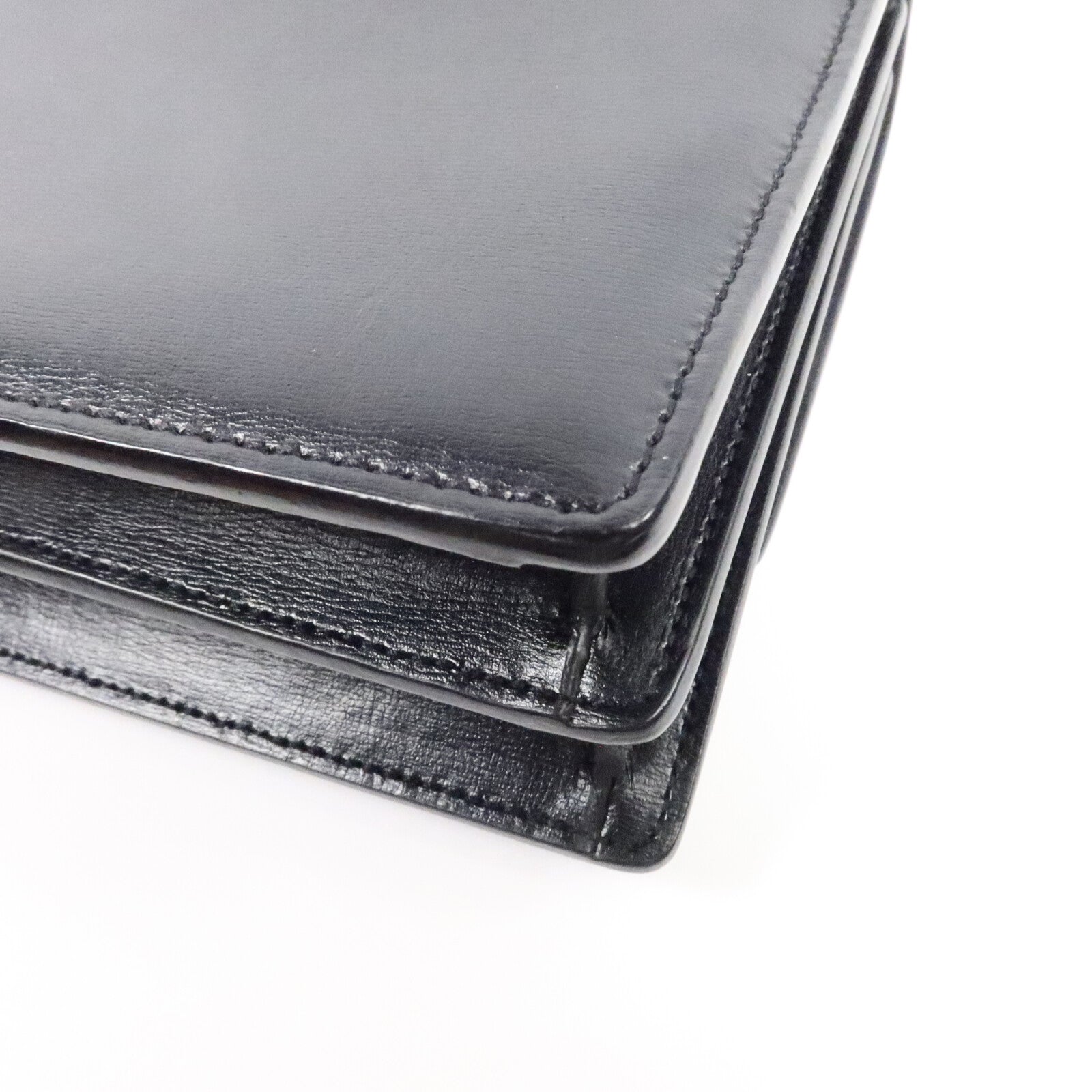 SAINT LAURENT Saint Laurent Ysl Ghw Sunset Medium Chain Shoulder Bag 442906 Calfskin Black image 13
