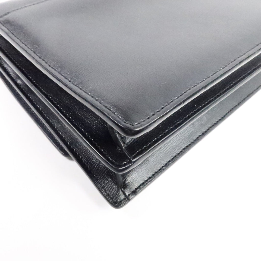 SAINT LAURENT Saint Laurent Ysl Ghw Sunset Medium Chain Shoulder Bag 442906 Calfskin Black image 14