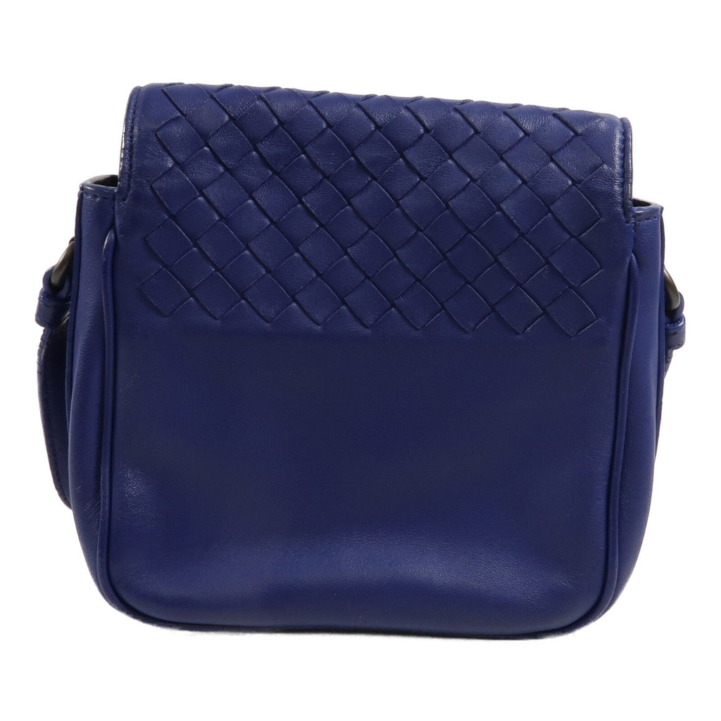 BOTTEGA VENETA Bottega Veneta Bv New Tie Intrecciato Mini Saddle Bag Lambskin Leather Blue image 3