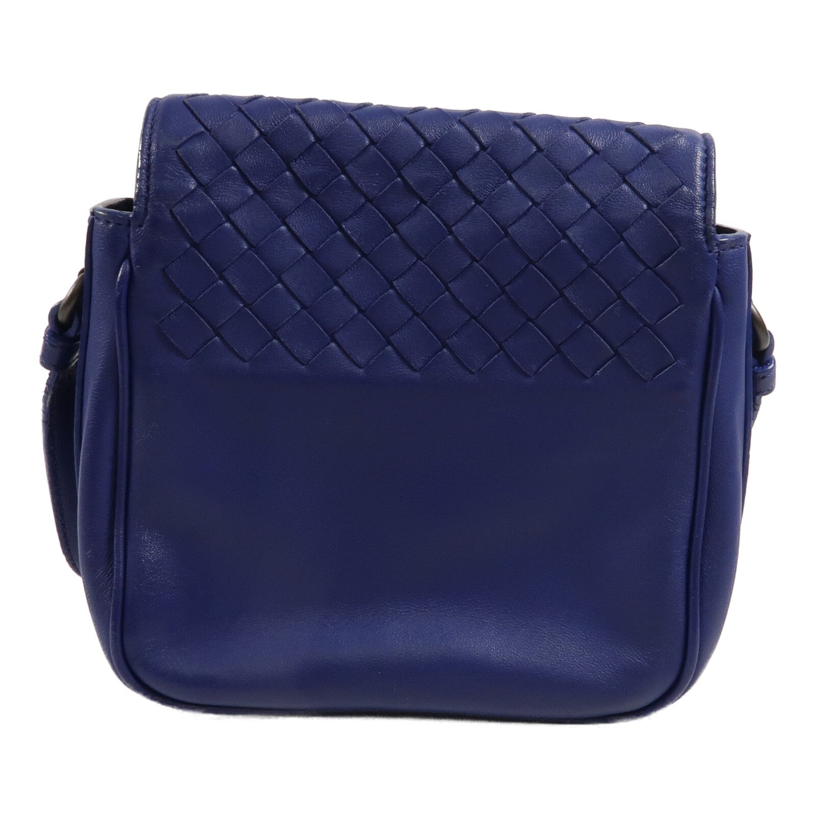 BOTTEGA VENETA Bottega Veneta Bv New Tie Intrecciato Mini Saddle Bag Lambskin Leather Blue image 3