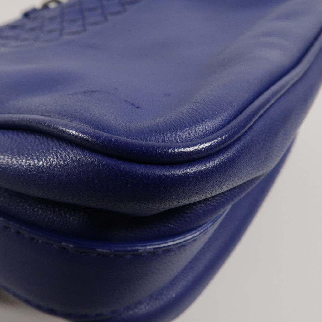 BOTTEGA VENETA Bottega Veneta Bv New Tie Intrecciato Mini Saddle Bag Lambskin Leather Blue image 12