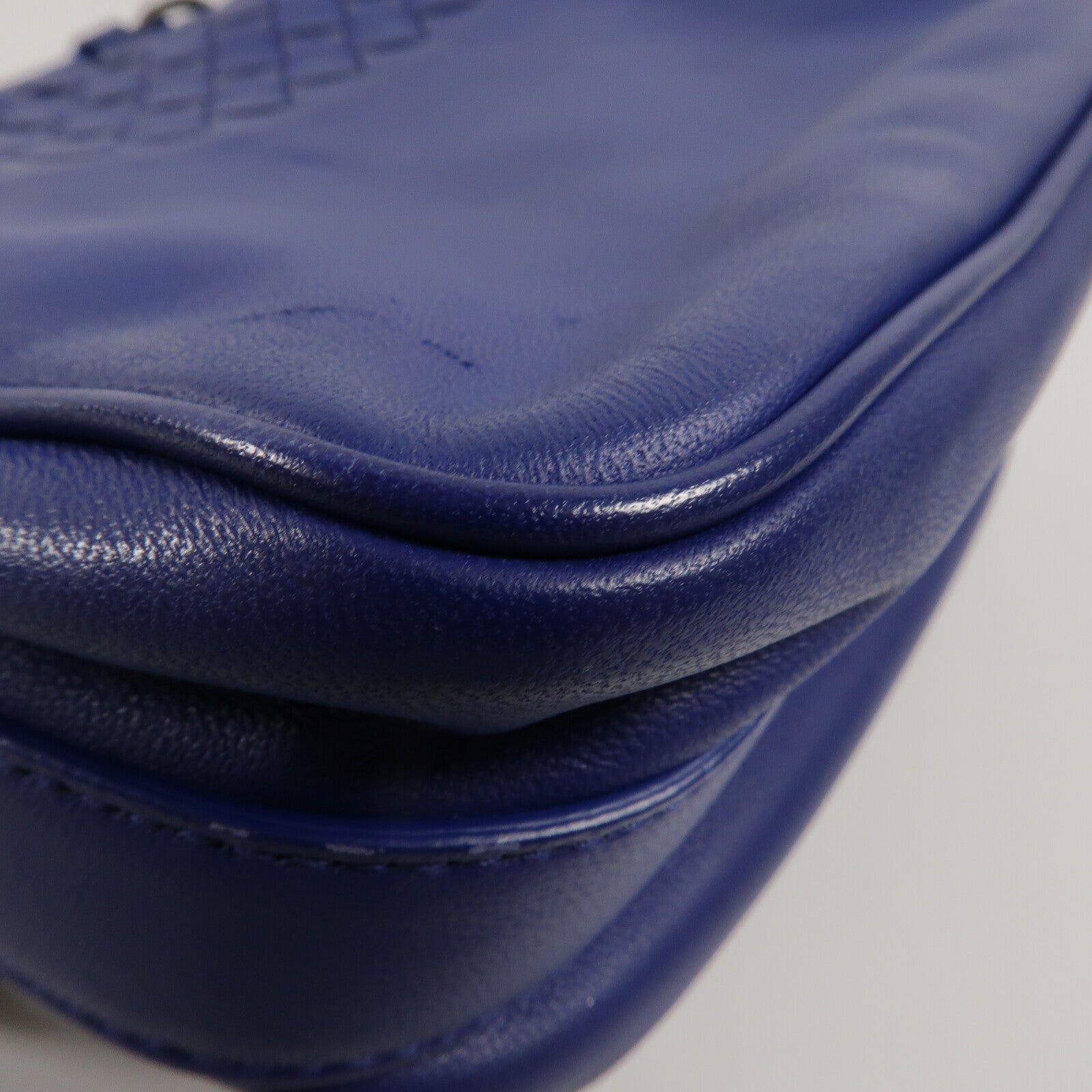 BOTTEGA VENETA Bottega Veneta Bv New Tie Intrecciato Mini Saddle Bag Lambskin Leather Blue image 12