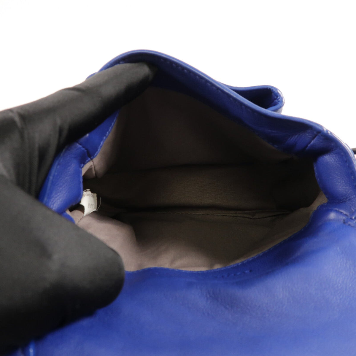 BOTTEGA VENETA Bottega Veneta Bv New Tie Intrecciato Mini Saddle Bag Lambskin Leather Blue image 5