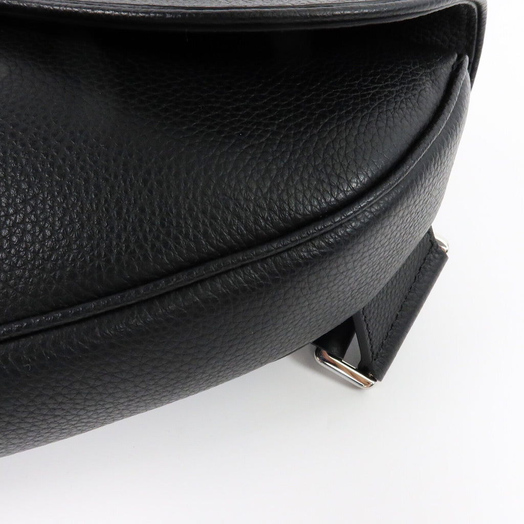 DIOR Christian Dior Cd Saddle Bag Shoulder Bag Calfskin Leather Black image 10