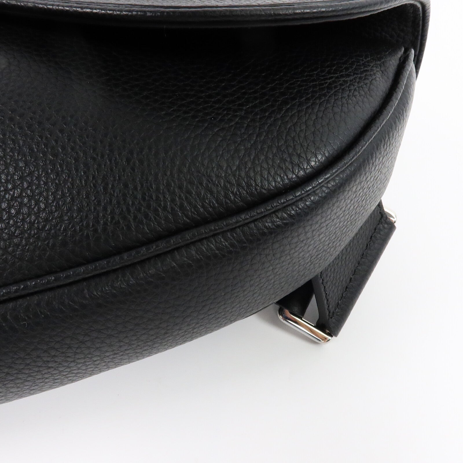 DIOR Christian Dior Cd Saddle Bag Shoulder Bag Calfskin Leather Black image 10