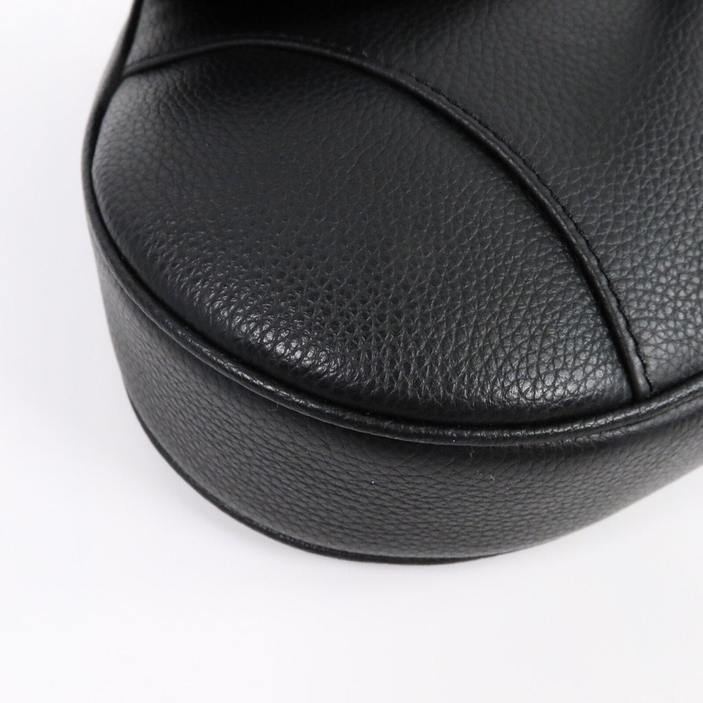 DIOR Christian Dior Cd Saddle Bag Shoulder Bag Calfskin Leather Black image 11