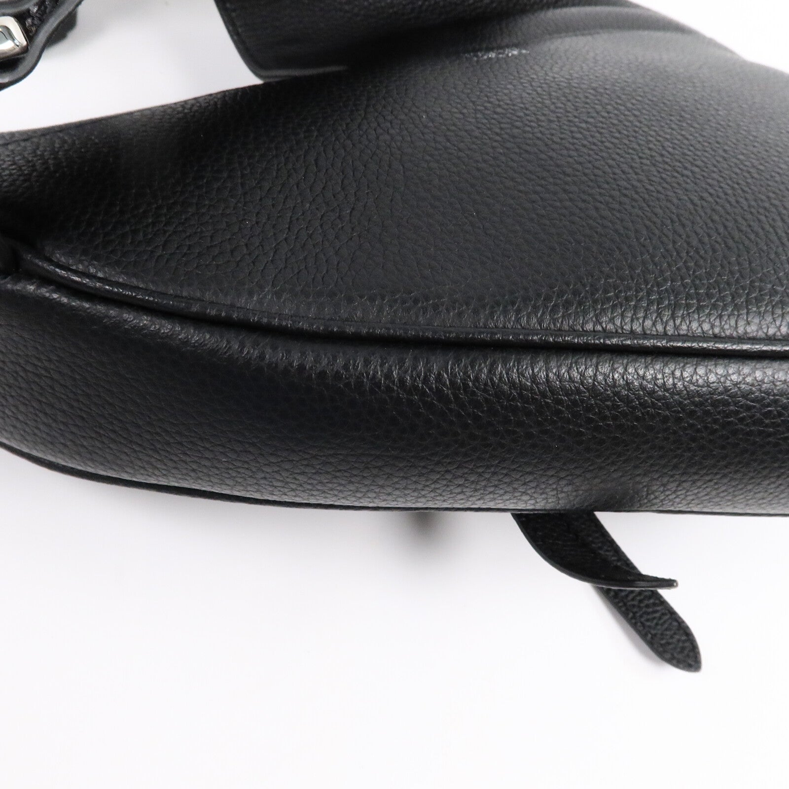 DIOR Christian Dior Cd Saddle Bag Shoulder Bag Calfskin Leather Black image 13