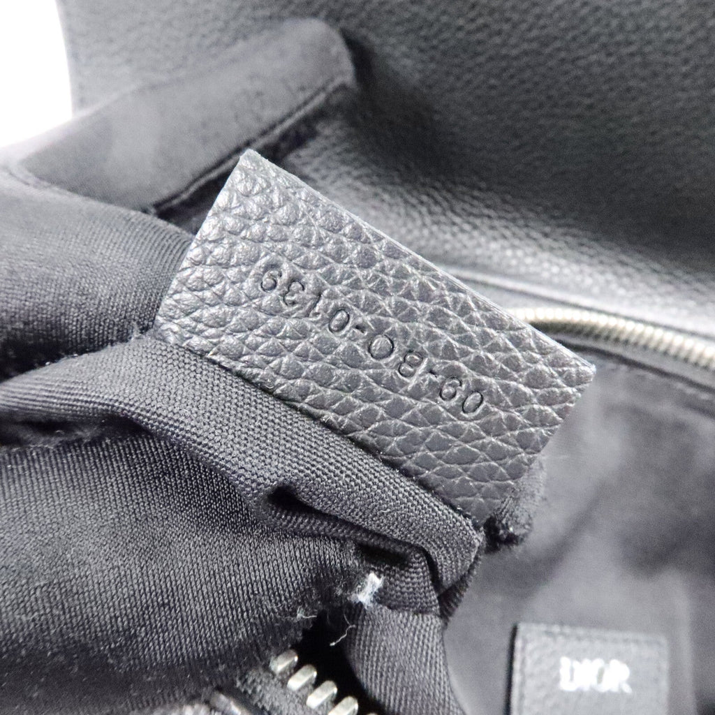 DIOR Christian Dior Cd Saddle Bag Shoulder Bag Calfskin Leather Black image 8